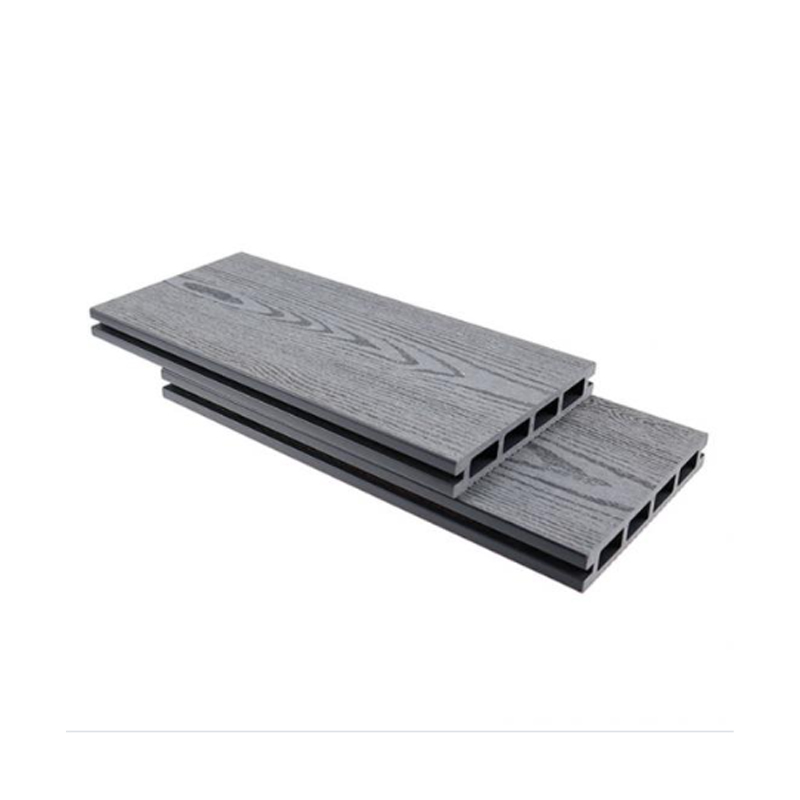 SRL-DEK 146*23 mm træ-korn finish grå hule komposit terrassebrædder