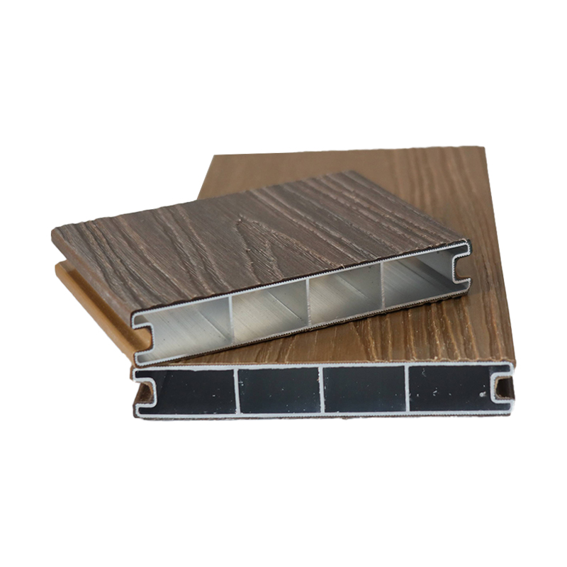 SRL-AL 138*23 mm brandsikker, vandtæt WPC-terrasse med co-ekstruderet aluminium